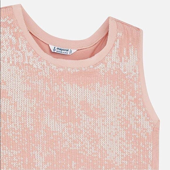 Mayoral Pink Sequin Tank Top - Picture 1 of 5